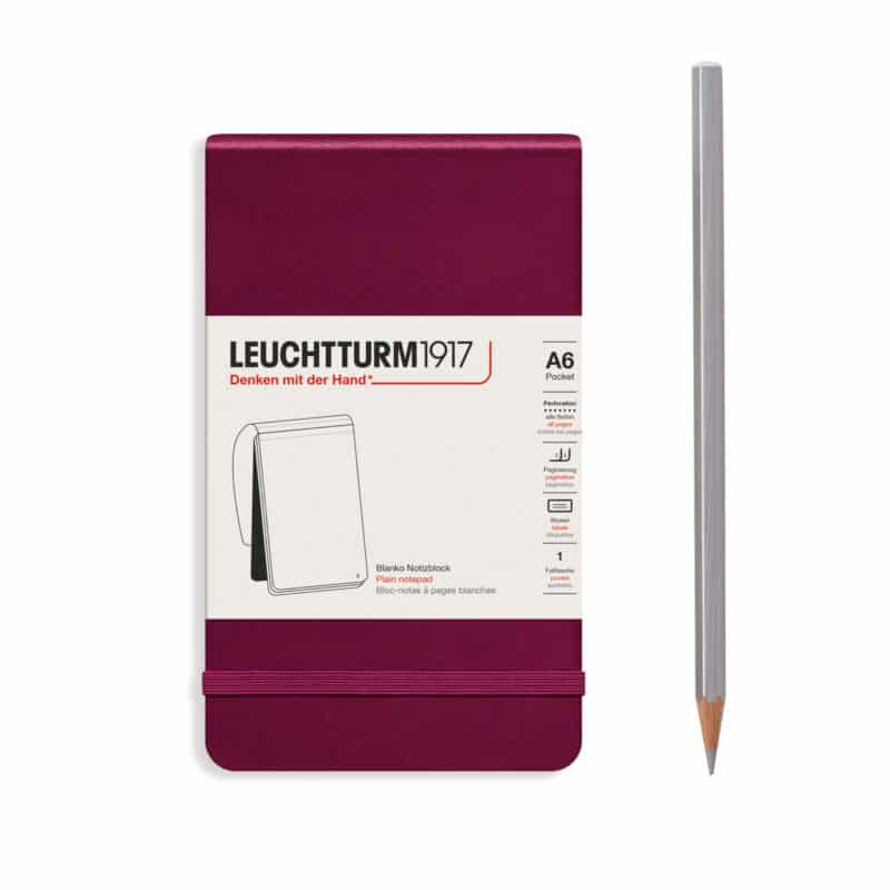 Leuchttrum1917 Notepad Port Rood blanco